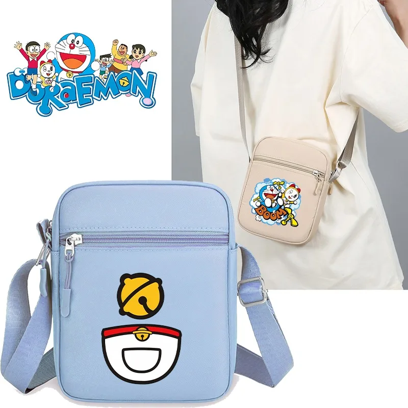 

Сумки через плечо унисекс Doraemon для женщин и мужчин, милая сумка-кроссбоди с мультяшным аниме-принтом, кошельки и сумочки, подарок на день рождения