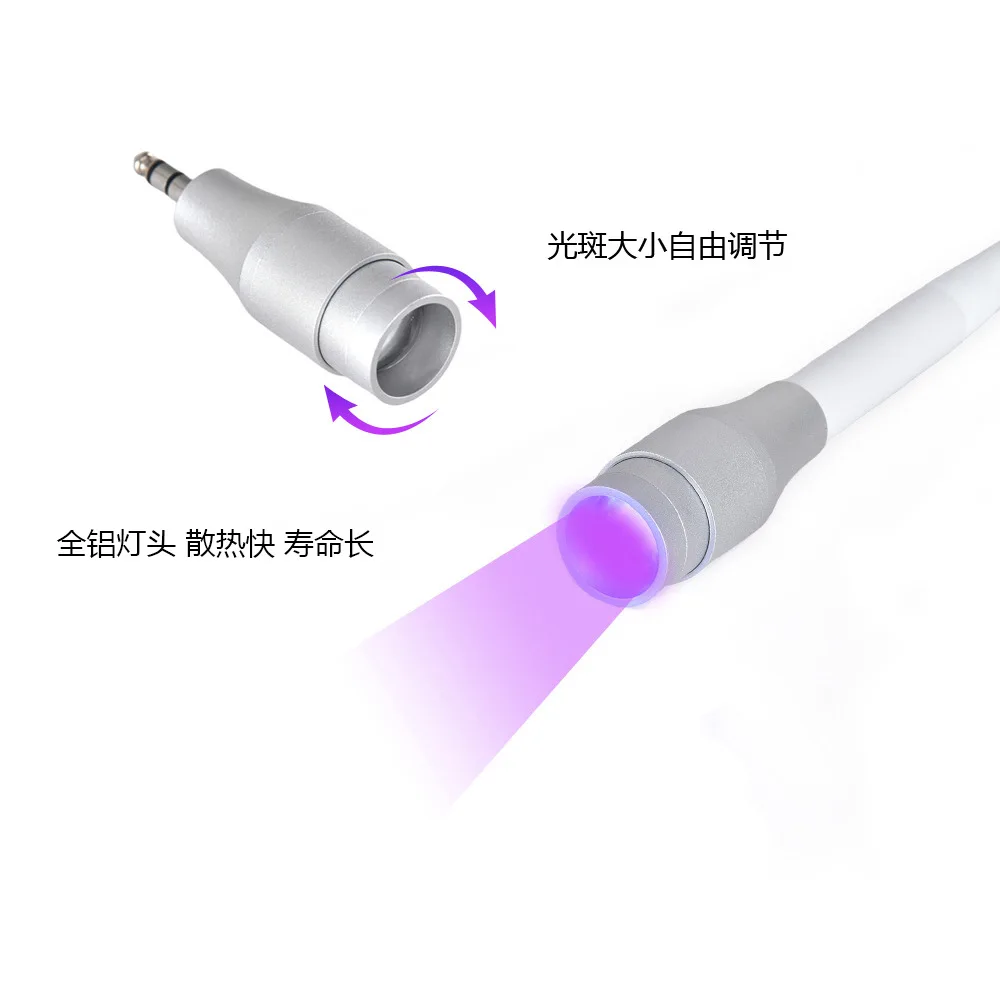 0UV lamp head adjustable spot size eyelash nail uv glue led purple curing lamp accessories