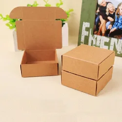 100Pcs Wholesale Kraft Paper Gift Cardboard Box Custom Carton Cardboard Box Handmade Soap Jewelry Candy Package Boxes