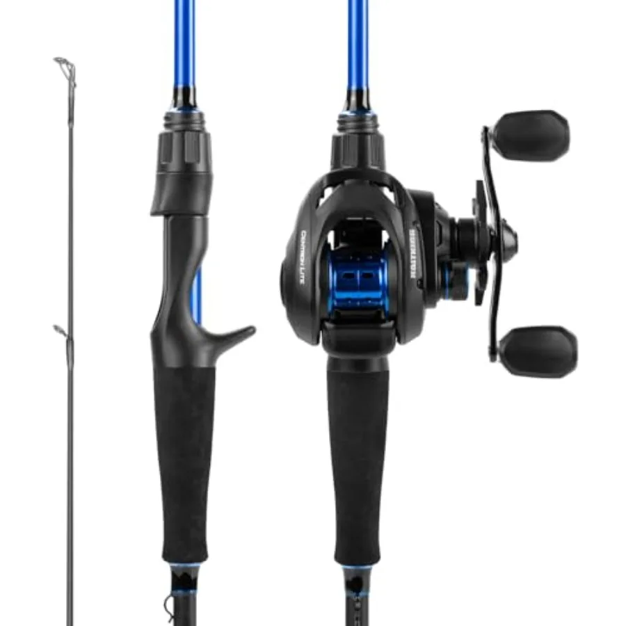 

Centron Fishing Rod and Reel Combo Spinning and Baitcasting Combos IM6 Graphite 2Pc Blanks Stainless Steel Guides with