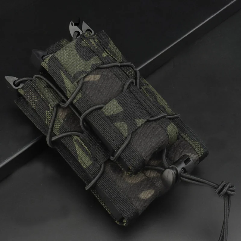 Elastic Nylon Tactical Magazine Pouch MOLLE Single Mag Holder Utility Carrier Outdoor Gear Accessory - view 3