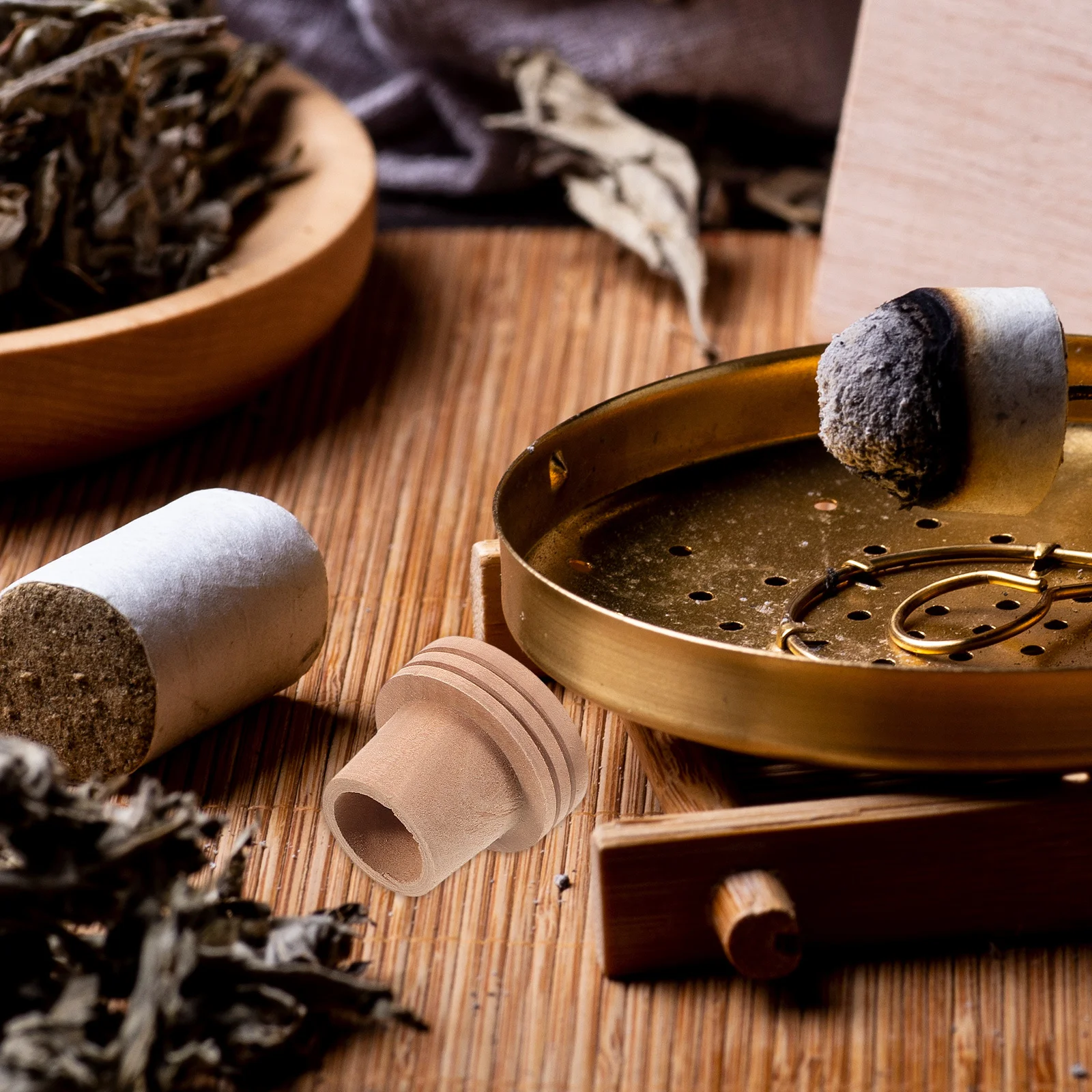 

15Pcs Moxa Fire Extinguishers Wooden Moxa Stick Extinguisher Tube Safety Device for Moxibustion Wellness Cupping Fire Safety