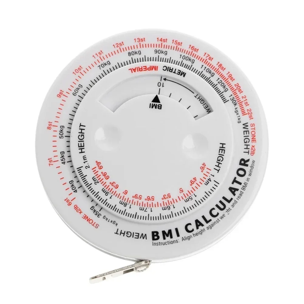 1.5M Tape Measure Retractable Measuring Ruler Calculator Diet Tape Measures Tools For BMI Body Mass Index Sewing Tailor Meter