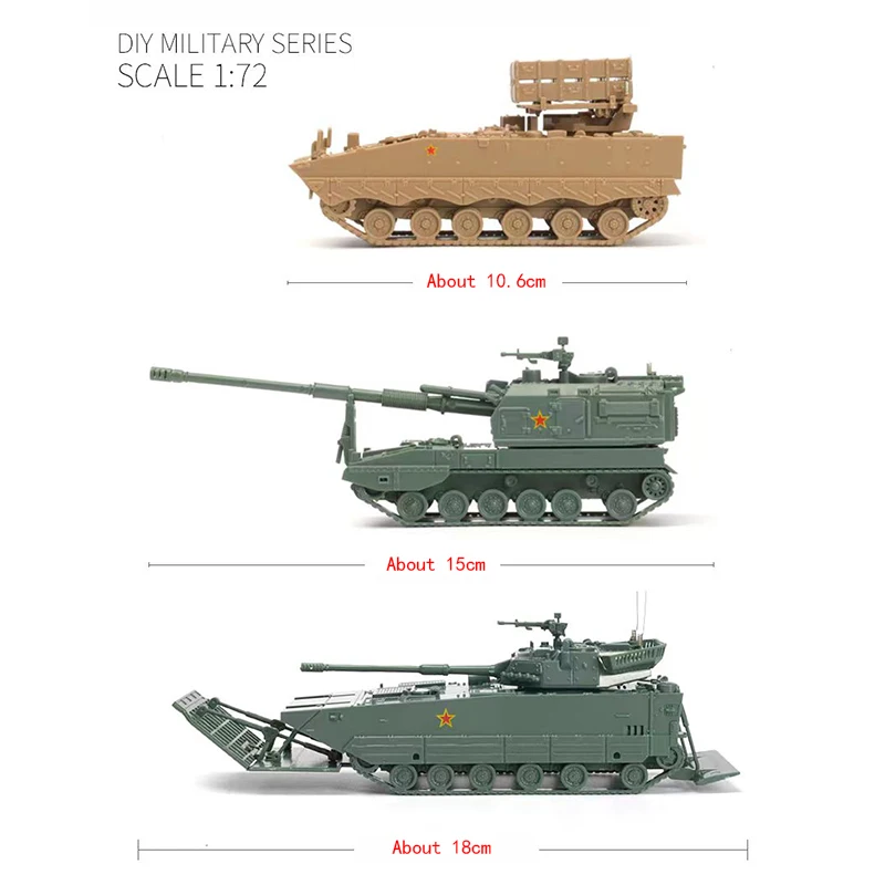 1/72 군대 장갑차 T90MS T14 T62A 탱크 자체 추진 총 트럭 자동차 조립 4D 퍼즐 모델 교육 완구