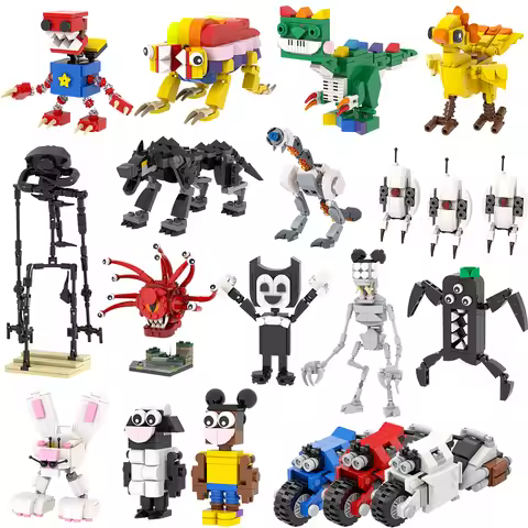 MOOXI Multiple Game Role Dragon&amp;Dungeon Backrooms Horizon Amanda MOC Brick Model ChildrenToy Building Block Set Adult Assembling