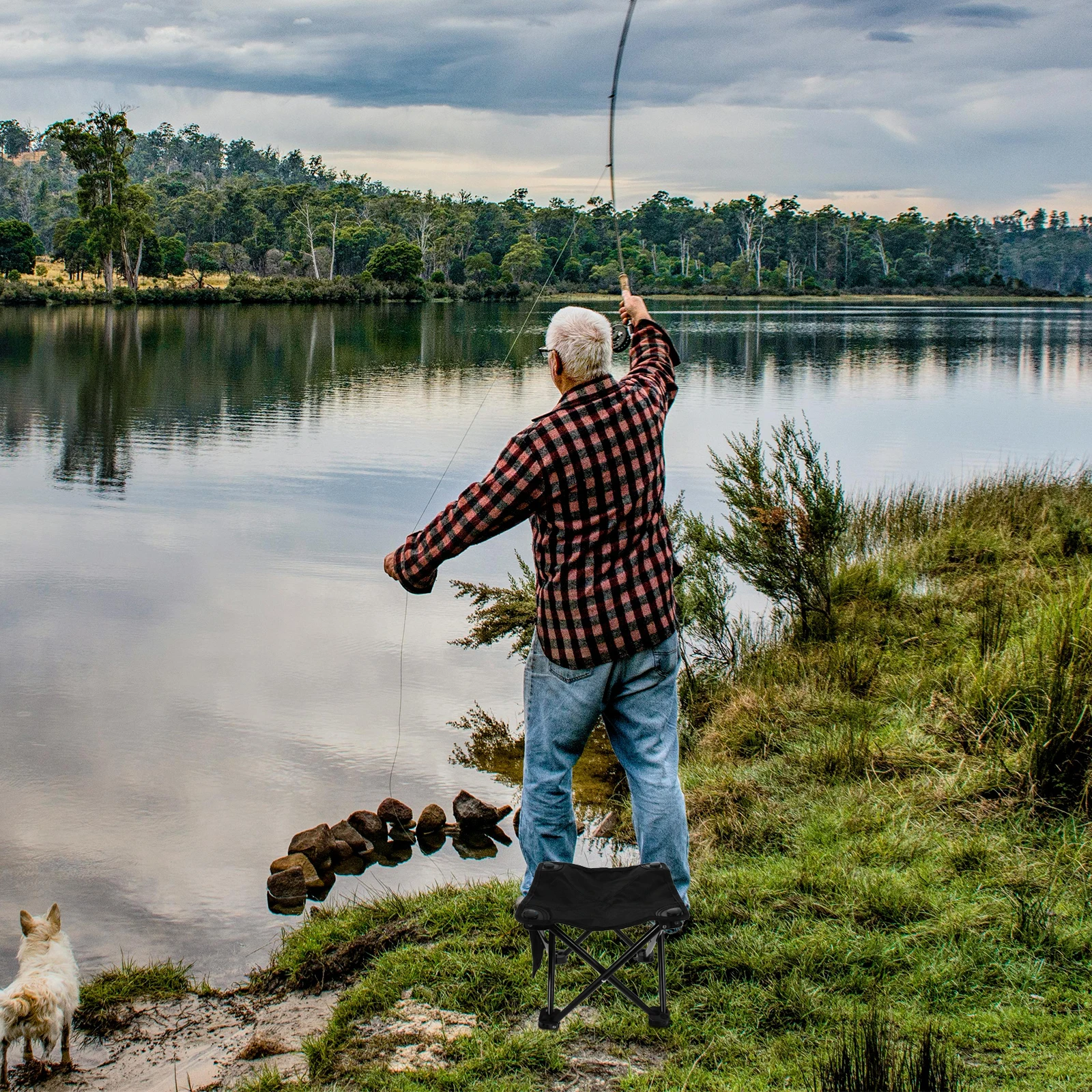 

Portable Folding Stool for Adults Camping Foot Stool Lightweight Foldable Outdoor Bench Comfortable Ergonomic Design Heavy Duty