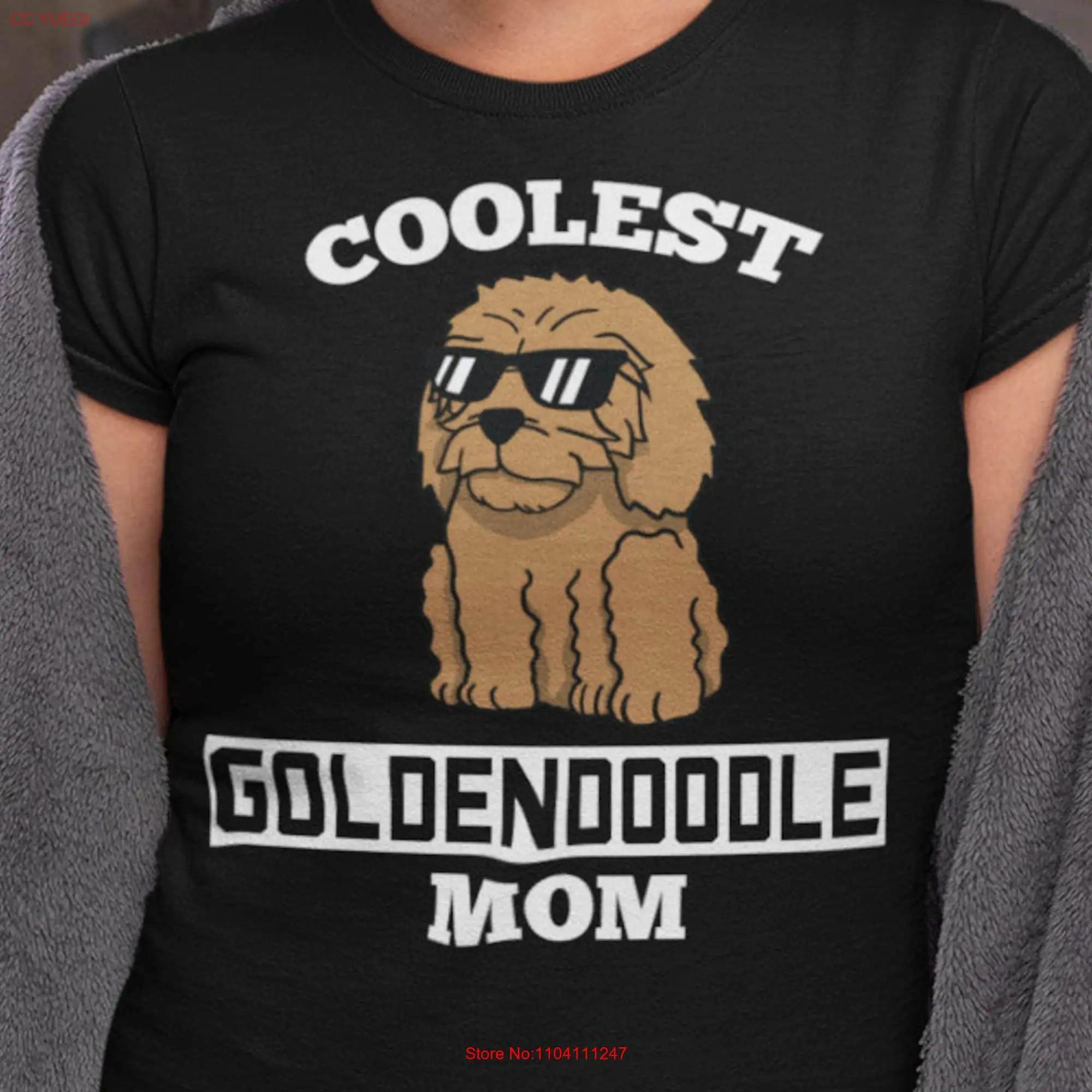 Coolest Goldendoodle Mom T Shirt Funny Golden Doodle Dog long or short sleeves