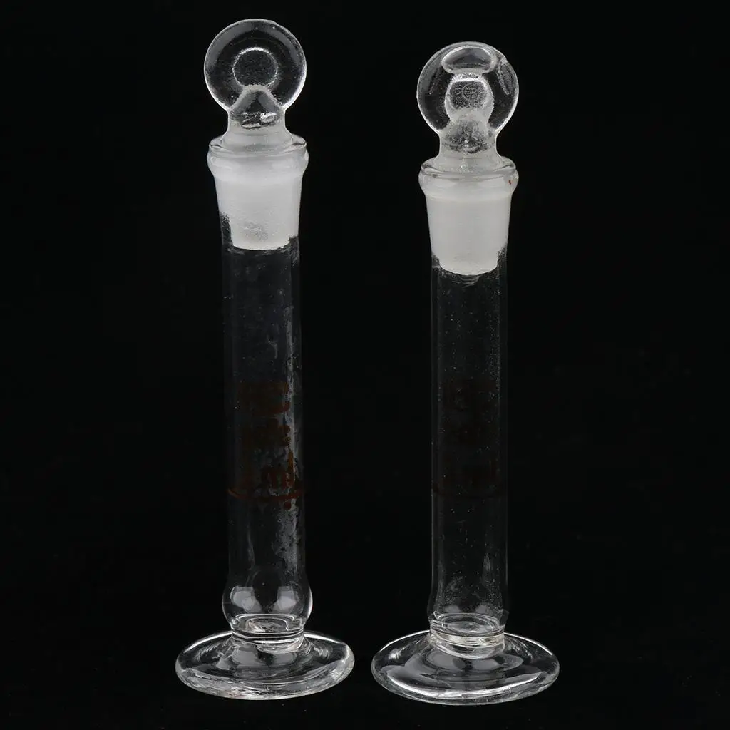 Lab Volumetric Flask Ground Stopper Easy Read Graduations Measuring Cylinder Glassware for Research Labs