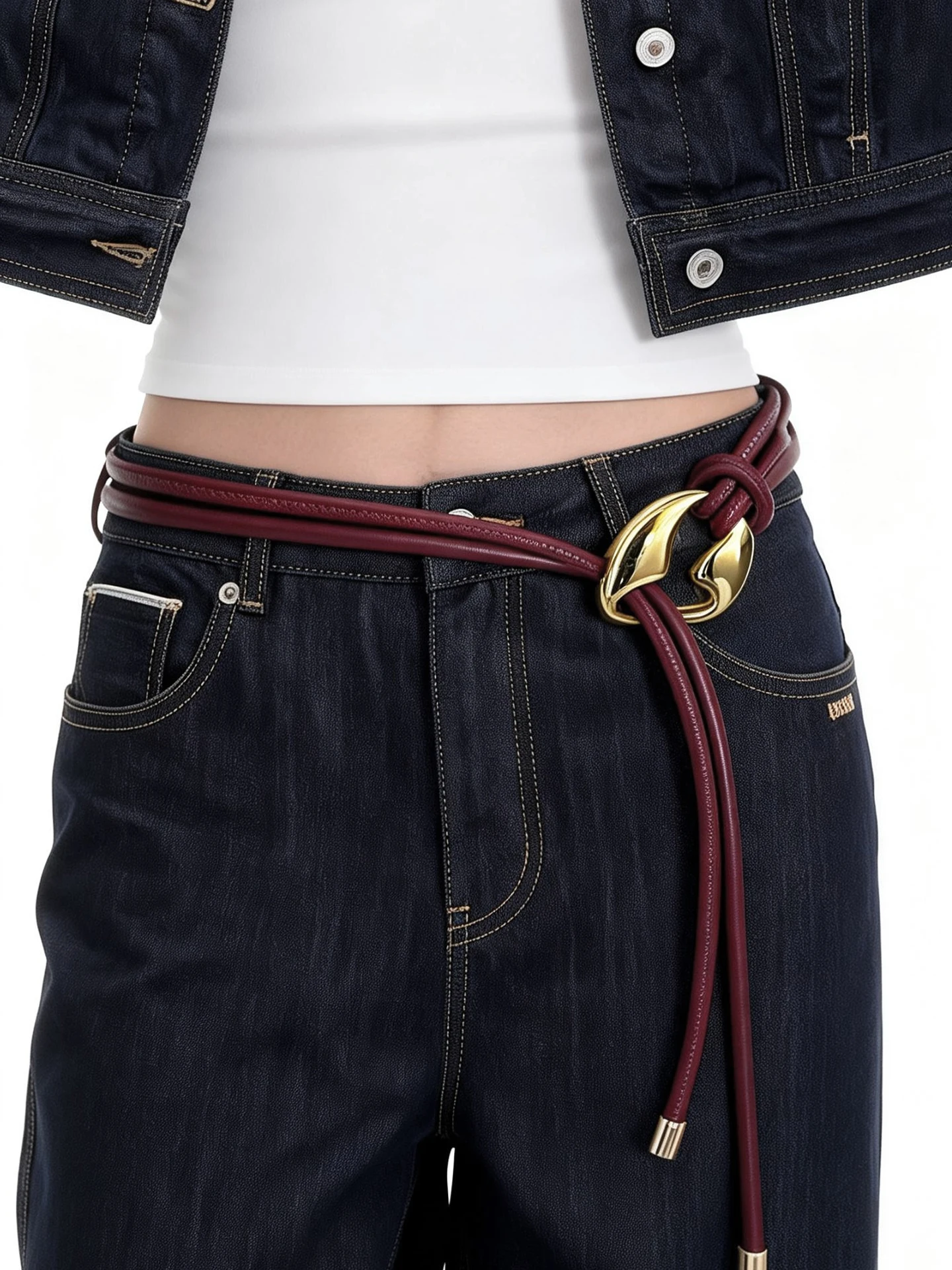 elegant-red-belt-korean-style-women's-decorative-knot-waist-cord-high-end-feelings-waist-chain-women's-trendy-fashion-accesso