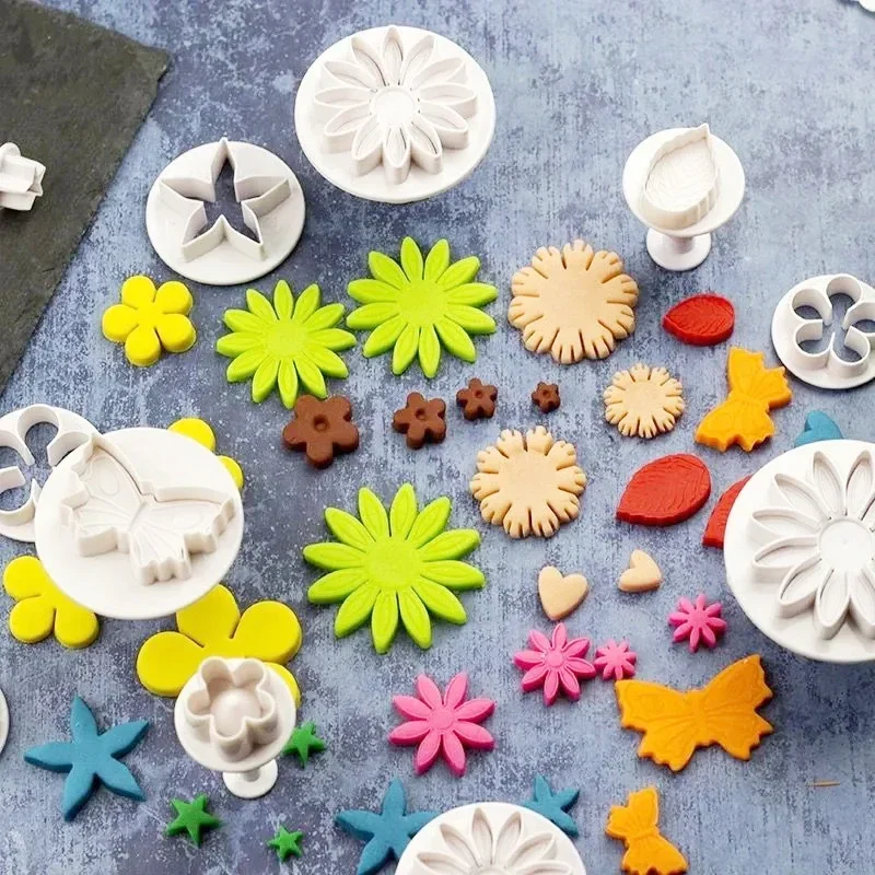 Polymer Clay Cutter Cloud Mold Set Heart Star Shape Cutting Mold DIY Pottery Sculpture Geometric Figure Embossing Modeling Tools