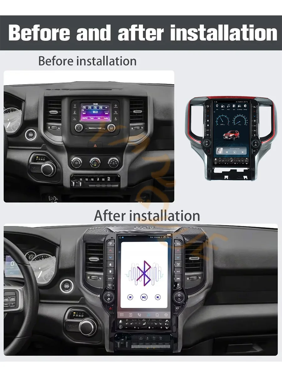 DL ل دودج رام 1500 2500 3500 2019-2023 CarPlay نظام تحديد المواقع نافي أندرويد راديو السيارة مشغل وسائط متعددة شاشة بلوتوث الصوت DSP ستيريو