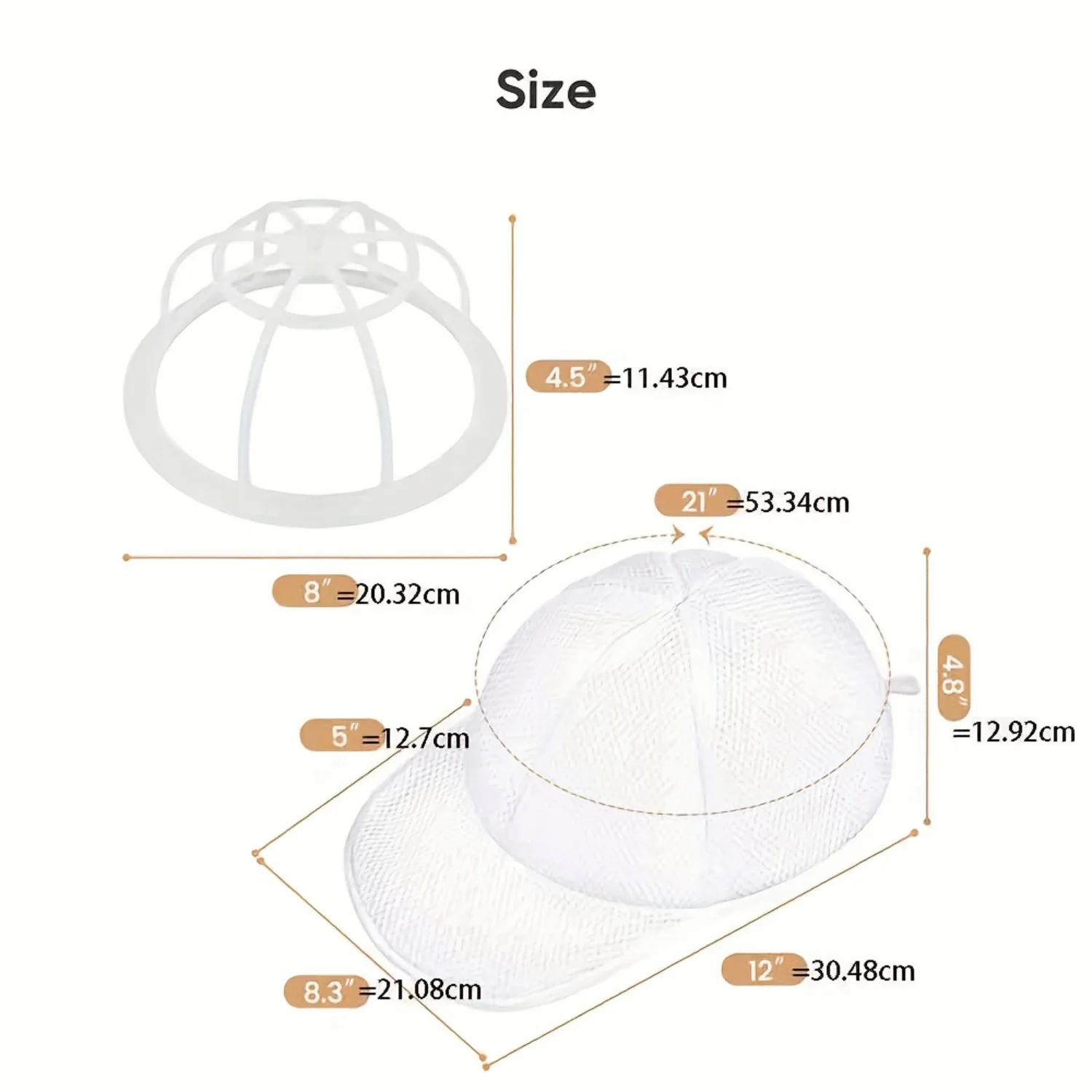 Baseball Hat Washer - Cleaner Caps, Dishwasher Safe Organizer & Rack Holder