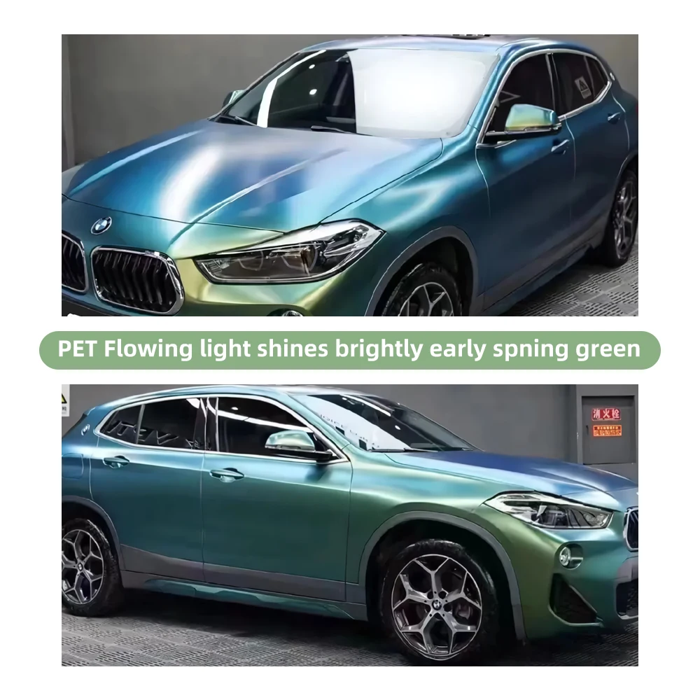 Glossy Spring Green Full Car Wrap Vinyl PVC PET Auto Body Sticker Color Changing Film Roll Paint Protection 1.52X18M - view 5