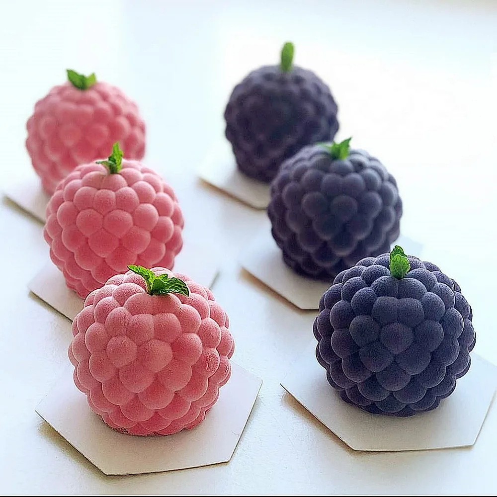 Animal fruta 3D molde de silicona decoración de pasteles Fondue Chocolate pastelería galleta Kawaii DIY Mousse francés postre herramientas para hornear