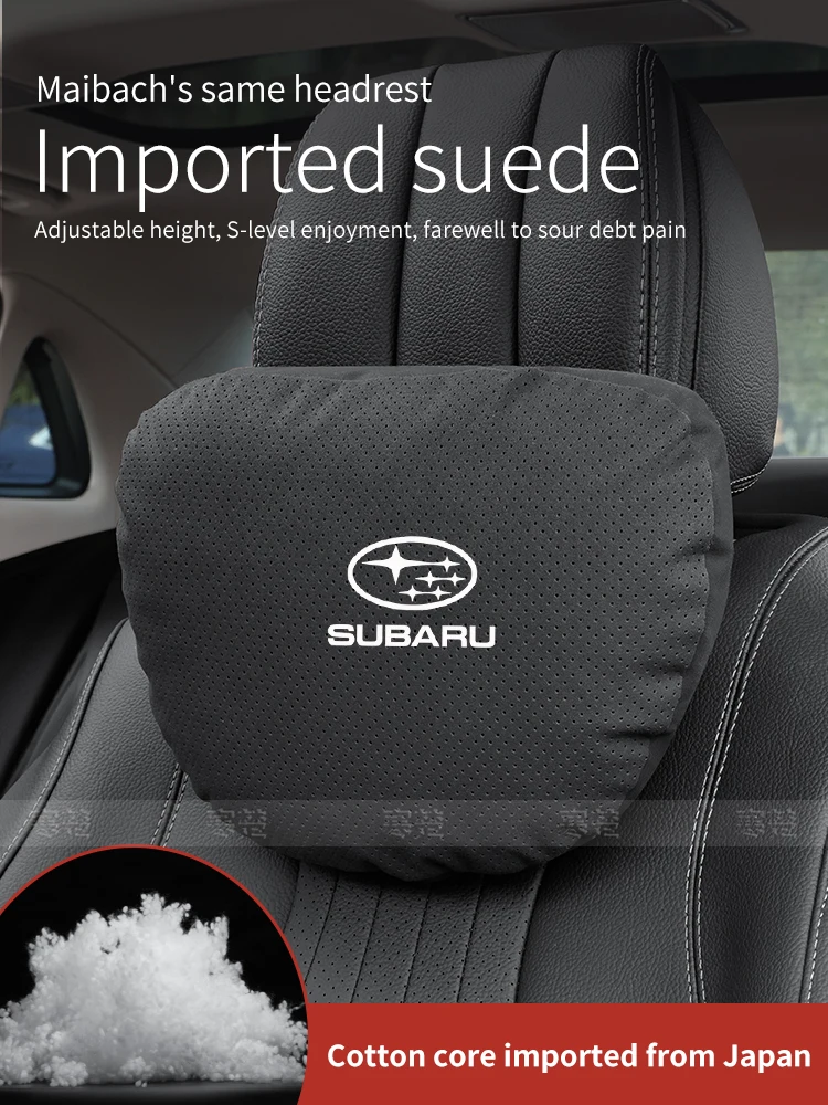 

Car Headrest Neck Support Seat Lumbar Cushion Soft Neck Pillow For Subaru Outback Brz Wrx Xv Ascent Forester Impreza Legacy STI