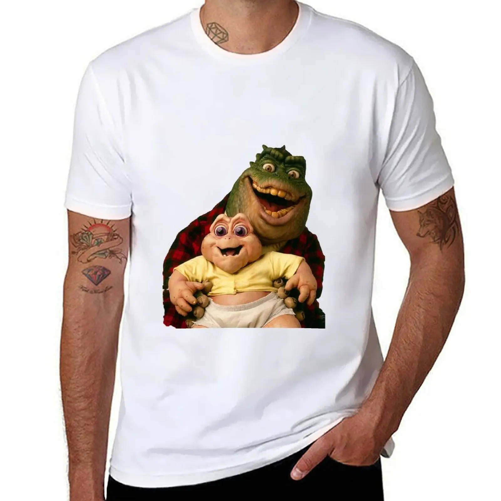 Dinosaurs show T-Shirt Plus Size Basic Cotton T-Shirt