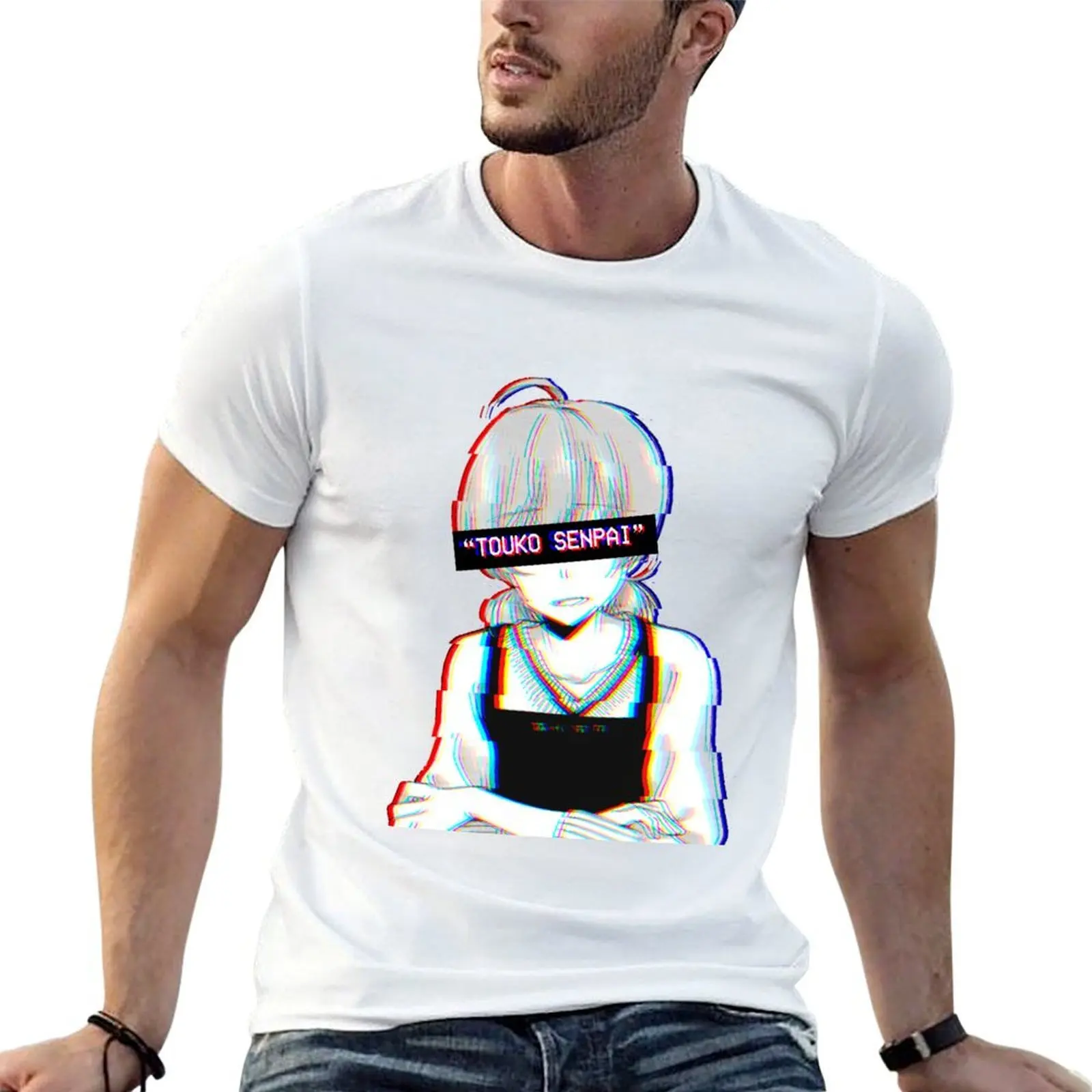 

Touko Senpai T-Shirt cotton t shirts man 100% t shirts for man cotton T-Shirt