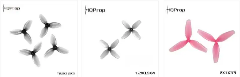 4 pairs HQ HQPROP Propeller 1.2/ 2 / 2.4/2.8inch 2.4X1X3 2.8X2.4X3 1.2x0.9x4 1.4X1.1X3(35MM) CCW CW RC cars Ultralight whoop