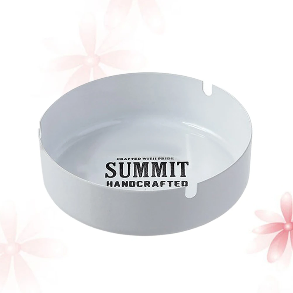 

1pc Large Round Thickened Iron Heat Resistant Non-Slip Eco-Friendly Cigarette Ash Holder For Indoor Room