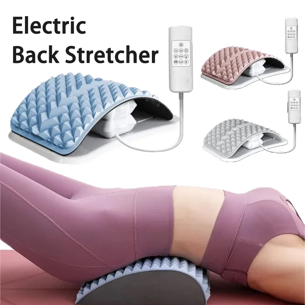 

Электрическая регулируемая подушка для растяжки спины для облегчения боли в спине, поясничной поддержки, грыжи межпозвоночного диска, корректора осанки, трафарета позвоночника