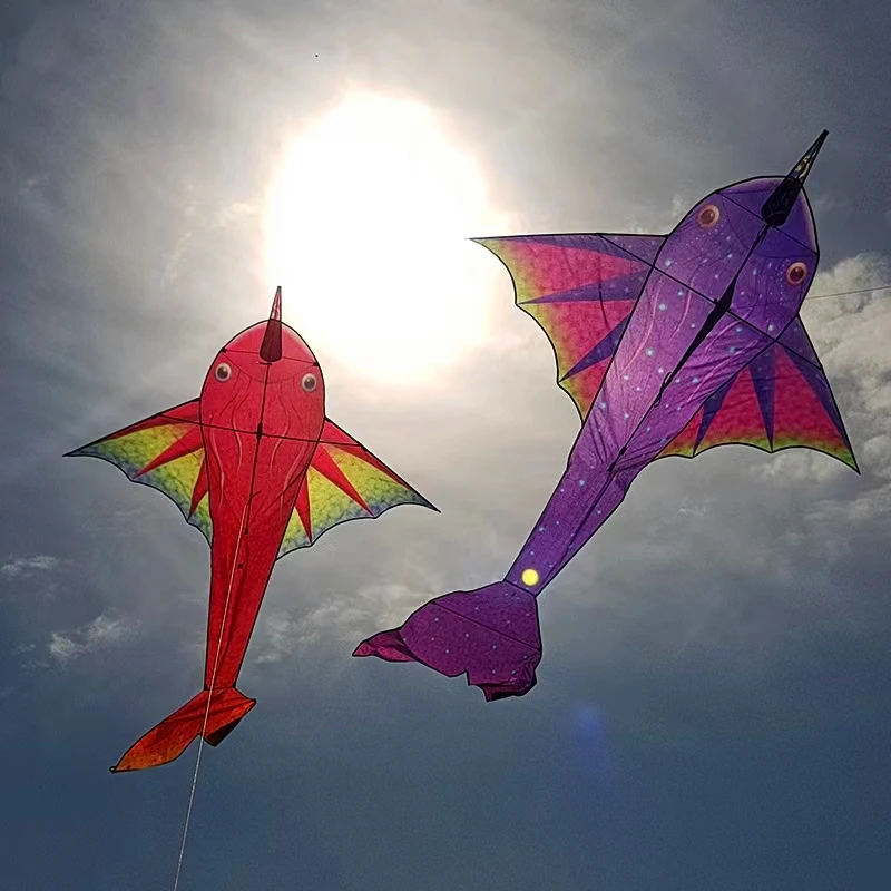 free shipping large fish kite for adults flying line outdoor toys ripstop nylon fabric goldfish kite professional kite wind kite