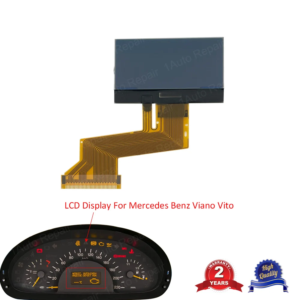 Dashboard LCD Display For Mercedes Benz Viano Vito LCD Instrument Cluster Screen Pixel Repair