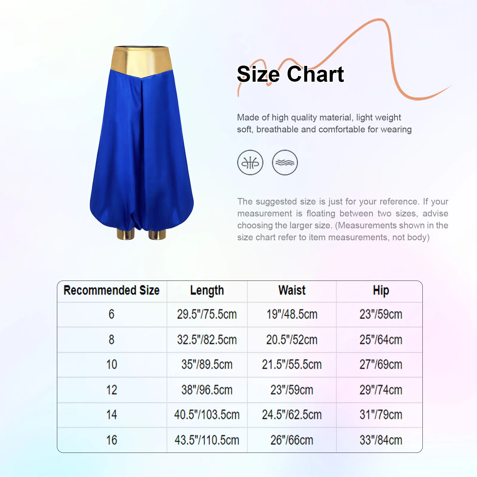 Boys Magical Hippie Harem Pants Metallic Shiny Baggy Lantern Long Pants Arabian Prince Cosplay Costume for Halloween Dress Up
