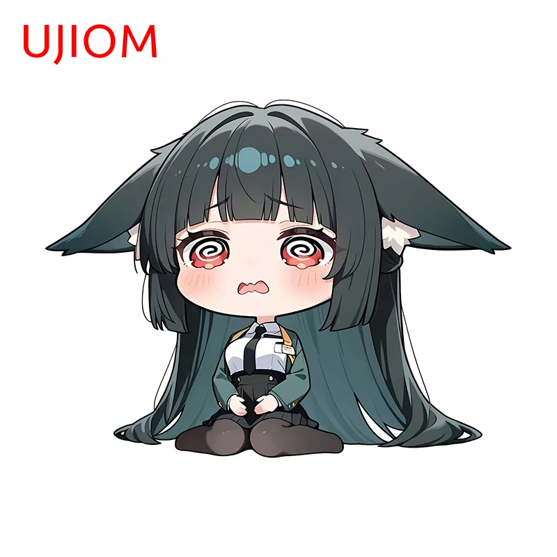 UJIOM Zenless Zone Zero Hoshimi Miyabi Wall Stickers Eye-catching Chibi Cartoon Computer Case Decal Sunscreen Bathroom Decor