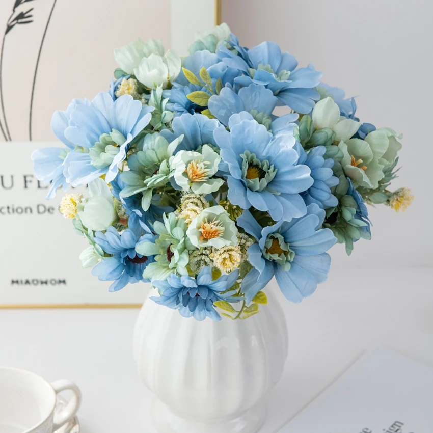 

Artificial Flowers Camellia Chrysanthemum Outdoor Yard Wedding Bridal Bouquet Home Room Table Decora Valentine' Wreath Diy Gifts