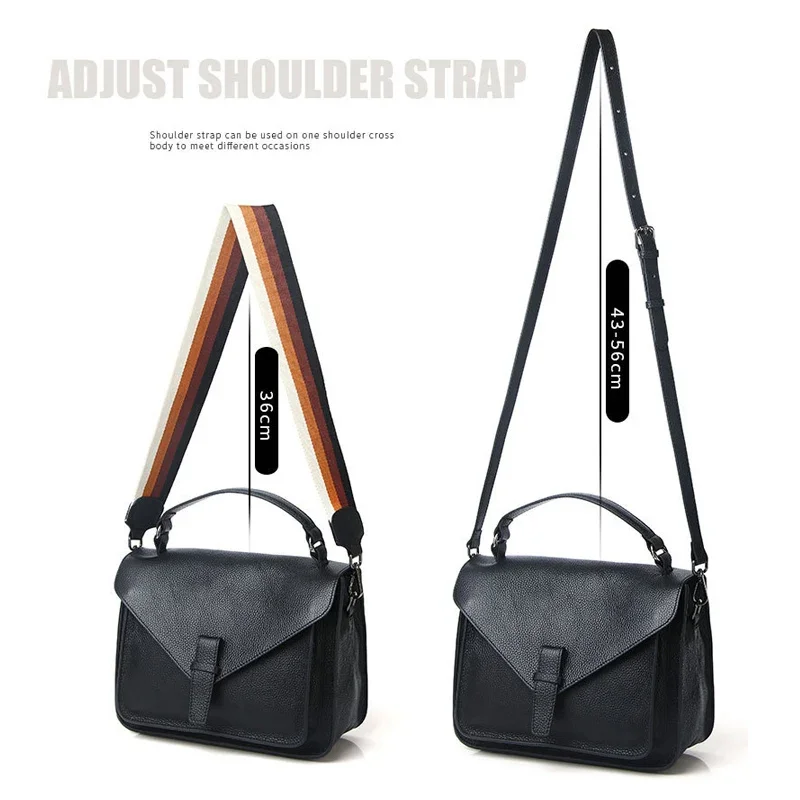 Women Shoulder Bag Vintage Crossbody Messenger for Female Tote Bag Lady Cowhide Genuine Leather Handbag Briefcase 2023 New