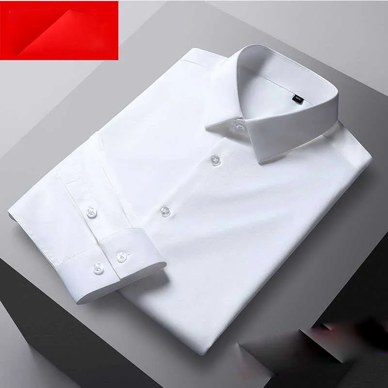 Fashion Lapel Button Solid Color Long Sleeve Business Shirts Men's Clothing 2024 Spring New Loose Korean Tops All-matc Shirts