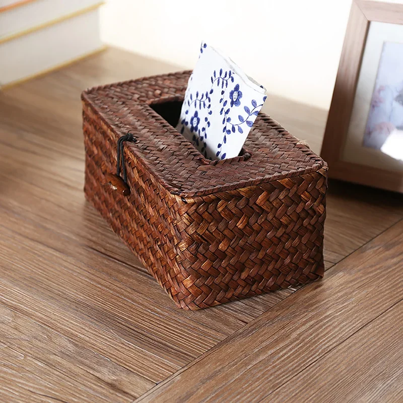 

Hand-woven tissue boxes, drawing boxes in the living room, home creative restaurants, car drawing boxes, pastoral cars, retro.