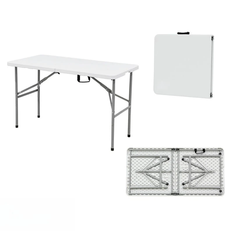 

Heavy Duty Portable Folding Table Indoor Outdoor Use Camping Picnic BBQ Party Fold in Half Table with Handle Durable&Lightweight