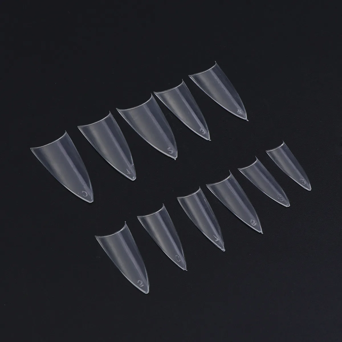 

500 шт. прозрачных накладных ногтей с заостренными кончиками для маникюра, салонов, DIY, акрила, геля, стекловолокна, прочные, нетоксичные