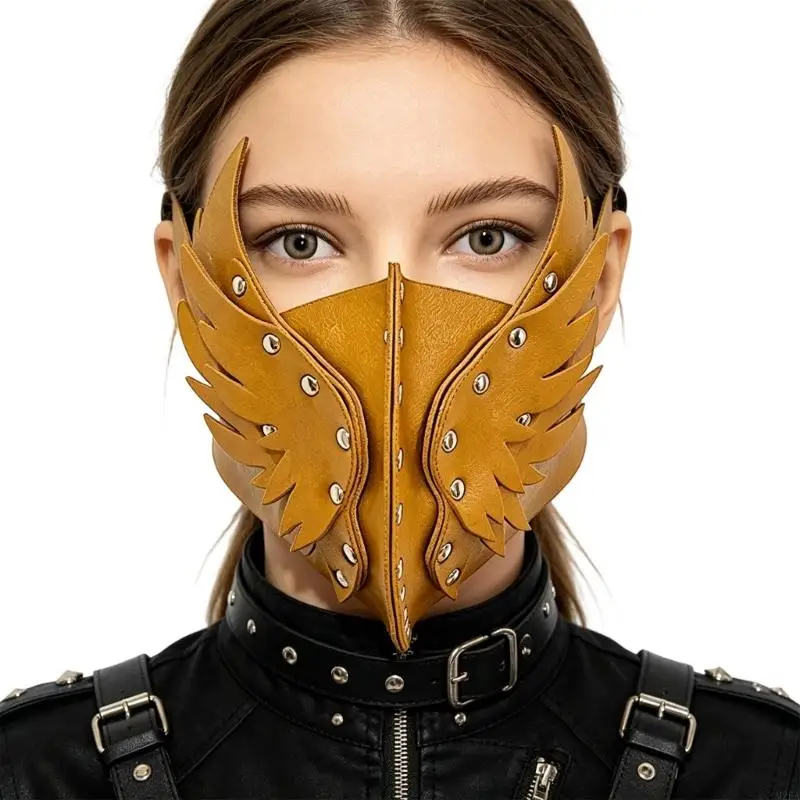 2026 New Costume Face Mask, 1 with Flexible PVC, Mechanical Wing Panels, Soft Lining and Adjustable Strap for Costume Parties