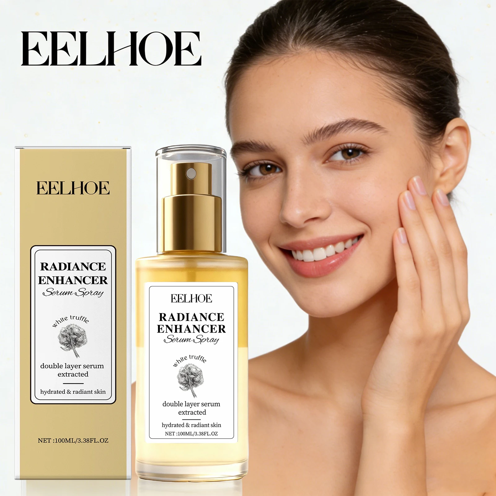 Suero de trufa blanca, Spray iluminador reafirmante para la piel, mejora la embotamiento, reduce los poros, hidratante, suavizante, esencia para el rostro, cuidado de la piel