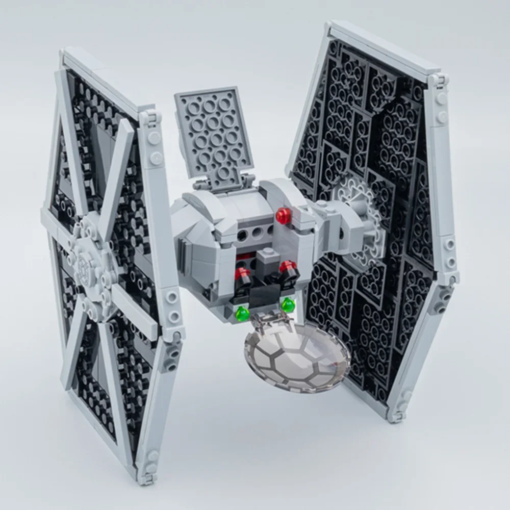 496 Piezas de Bloques de Construcción MOC TIE Fighter, Modelo de Caza Espacial de la Guardia Real Imperial, Juguete de Colección Espacial STEM DIY, Regalo para Niños