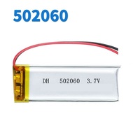 3.7V 600mAh 502060 Lipo Polymer Lithium Rechargeable Battery for MP3 GPS DVD Bluetooth Recorder Headset E-book Camera Batteries