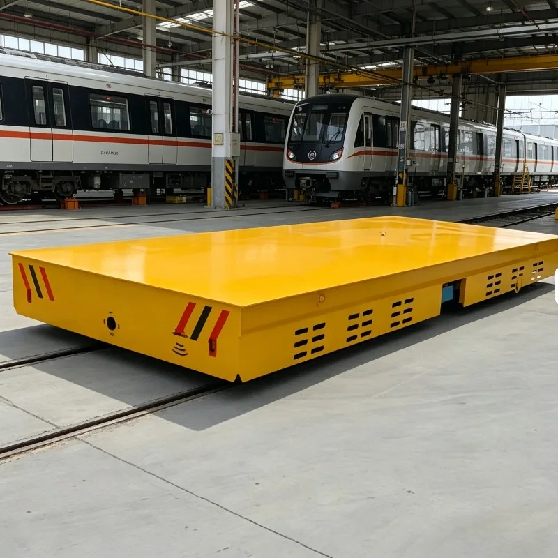 30 Ton Battery Electric Transfer Cart with Steering Power Unit Hydraulic Platform Trackless Heavy Duty Trolley for Manufacturing