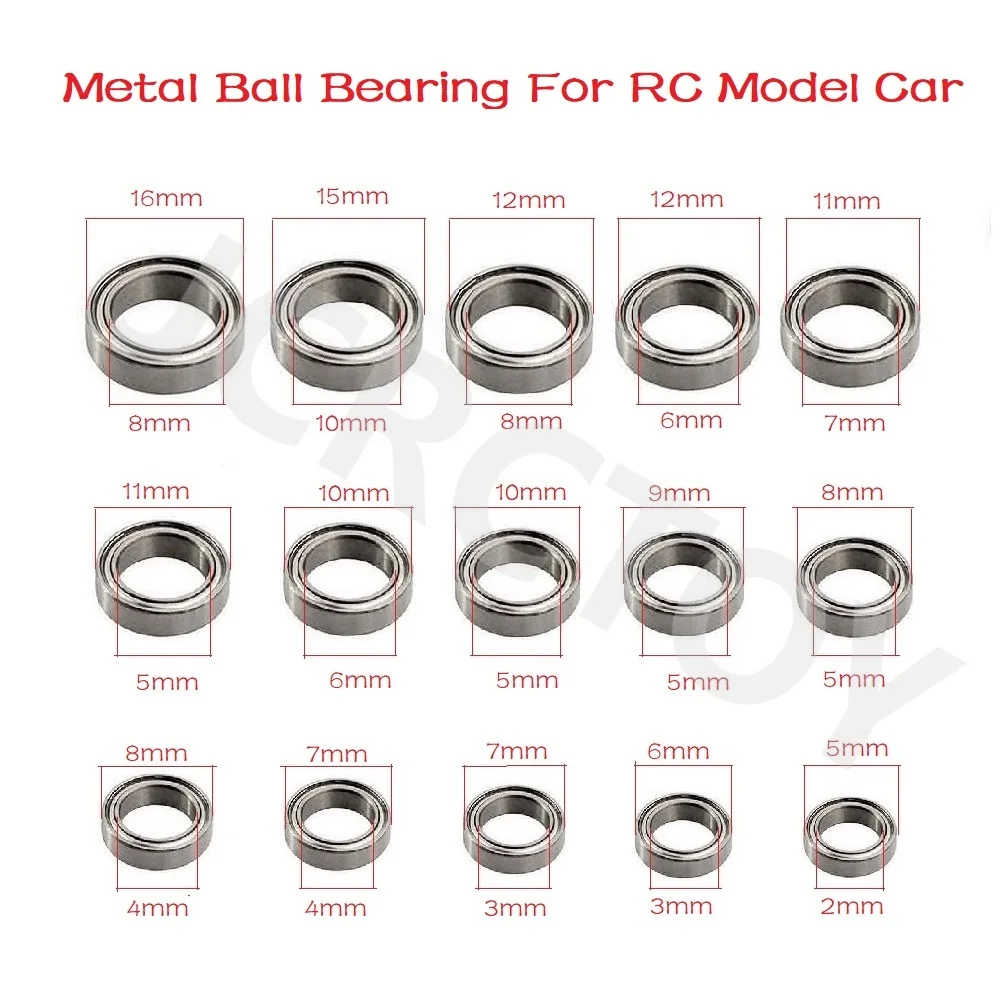 RC Metal Ball Bearing 1Pcs For 1/8 1/10 1/12 1/16 HSP HPI Axial SCX10 TRX4 TRX6 Wltoys Tamiya WPL Remote Contol Car Accessories