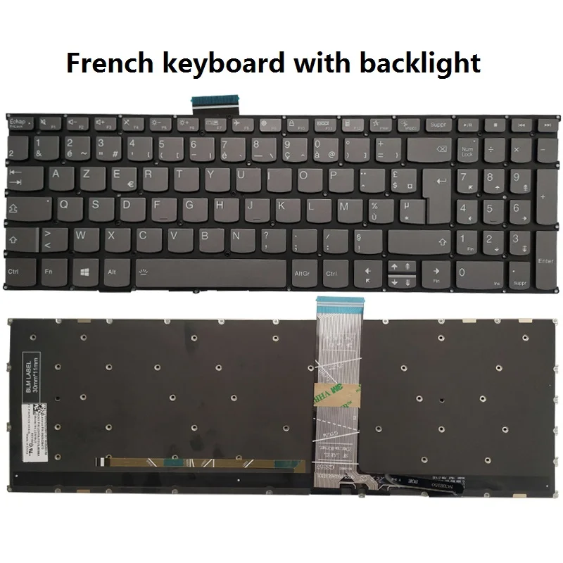 Imagem -06 - Teclado do Portátil para Lenovo Ideapad 15itl6 315ada6 3-15alc6 Russian ru us uk Azerty Francês Espanhol Latim Novo