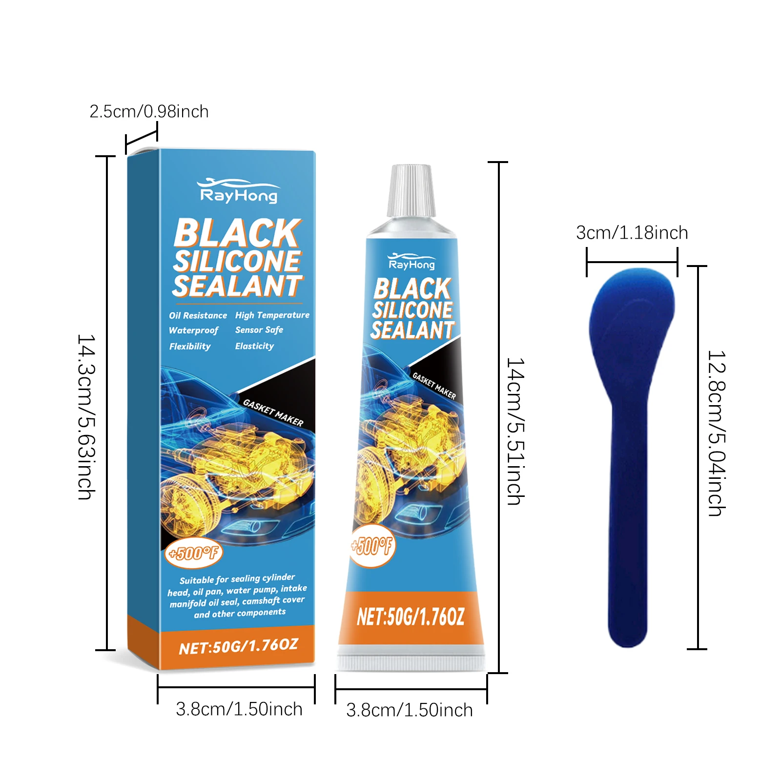 High-Temp Engine Sealant Waterproof 50ml - Automotive Adhesive For Car Gasket, Transmission Door Gap Repair Fast-Curing Leak Fix image 3