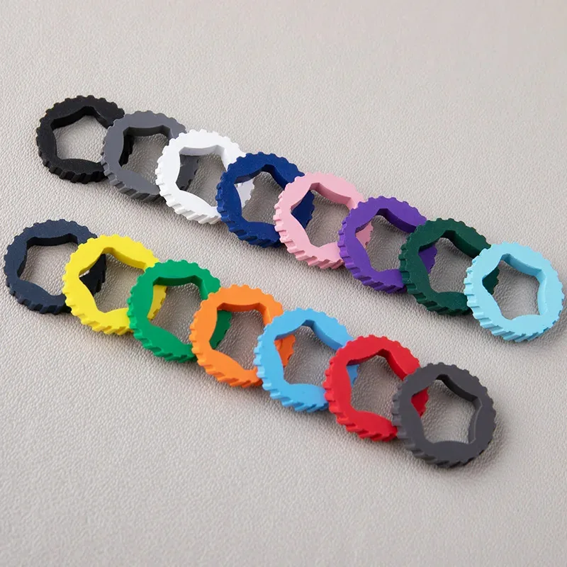 Colorful Fluorine FKM Rubber Ring Watchband Crown For Richard Mille Strap Loop RM011-03 Five Pointed Star Accessories Set