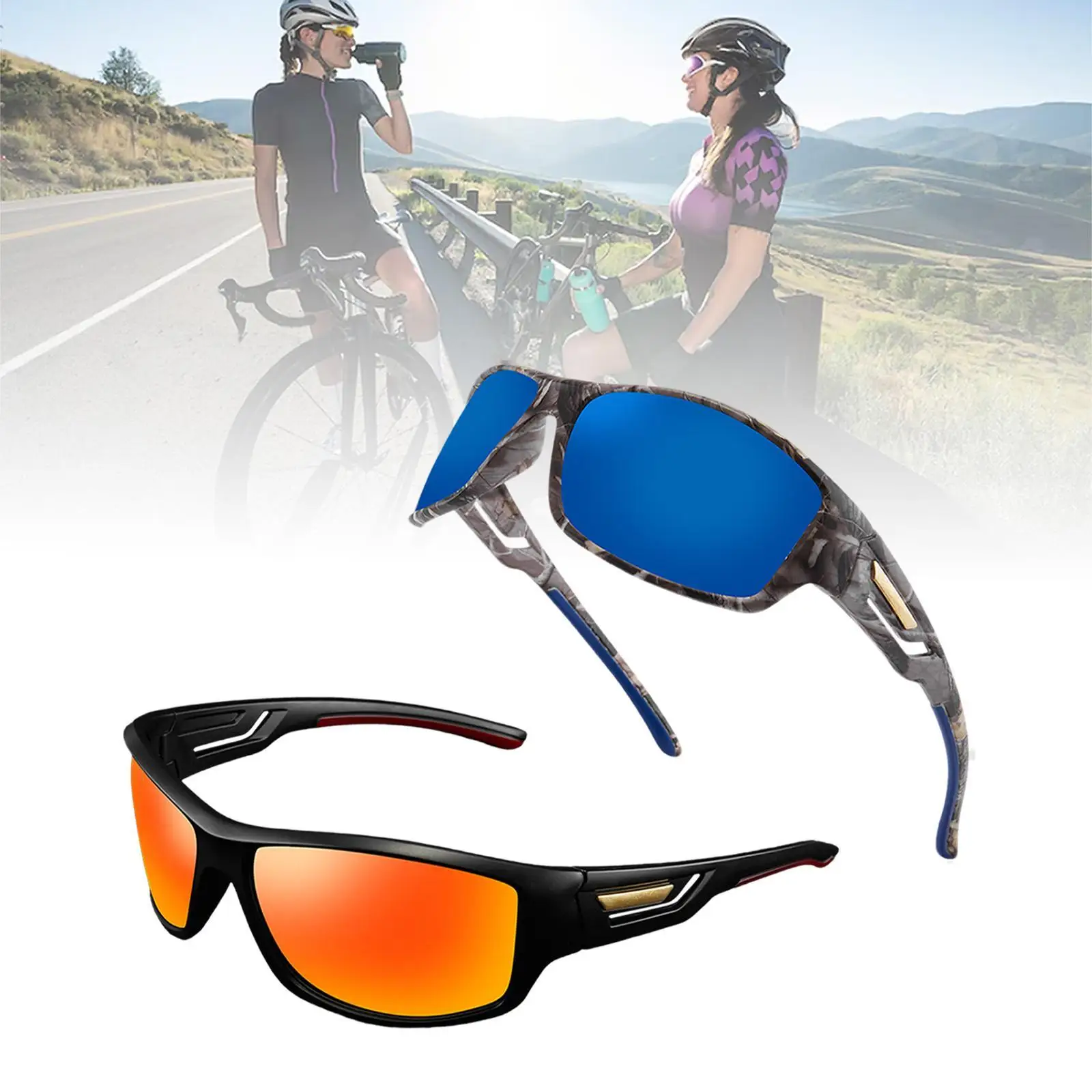 

Premium Polarized Sunglasses UV400 Protection Lightweight Sports Sunglasses for Outdoor Fishing Cycling Activities Anti-Glare