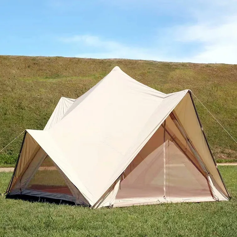 Large Mongolia Yurt Tent, Outdoor Indian Tent for Family, Self-driving, Travel, Four Doors