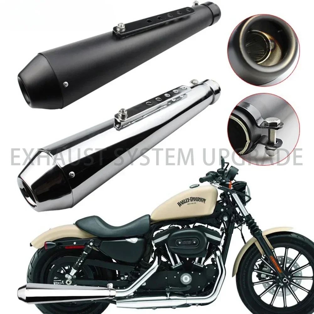 Retro Cafe Racer Motorcycle Exhaust Muffler Pipe Modified Tail System CG125 GN125 Cb400ss Sr400 EN125 XL883 1200 Universal