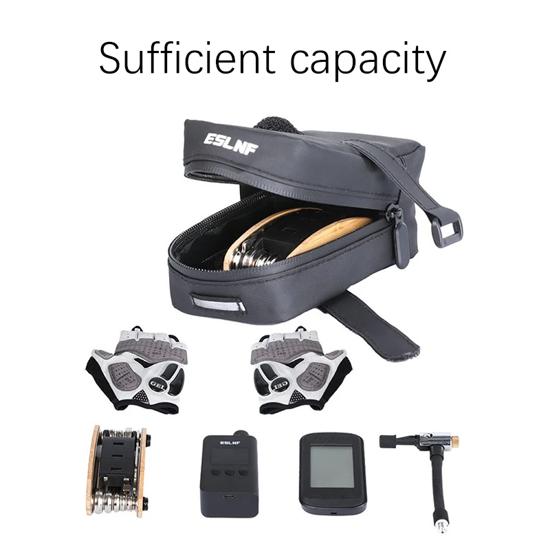 

1 шт. сумка для велосипеда, черная седельная сумка для горного велосипеда, водонепроницаемая подвесная сумка для заднего фонаря, дорожная велосипедная подушка, снаряжение для верховой езды