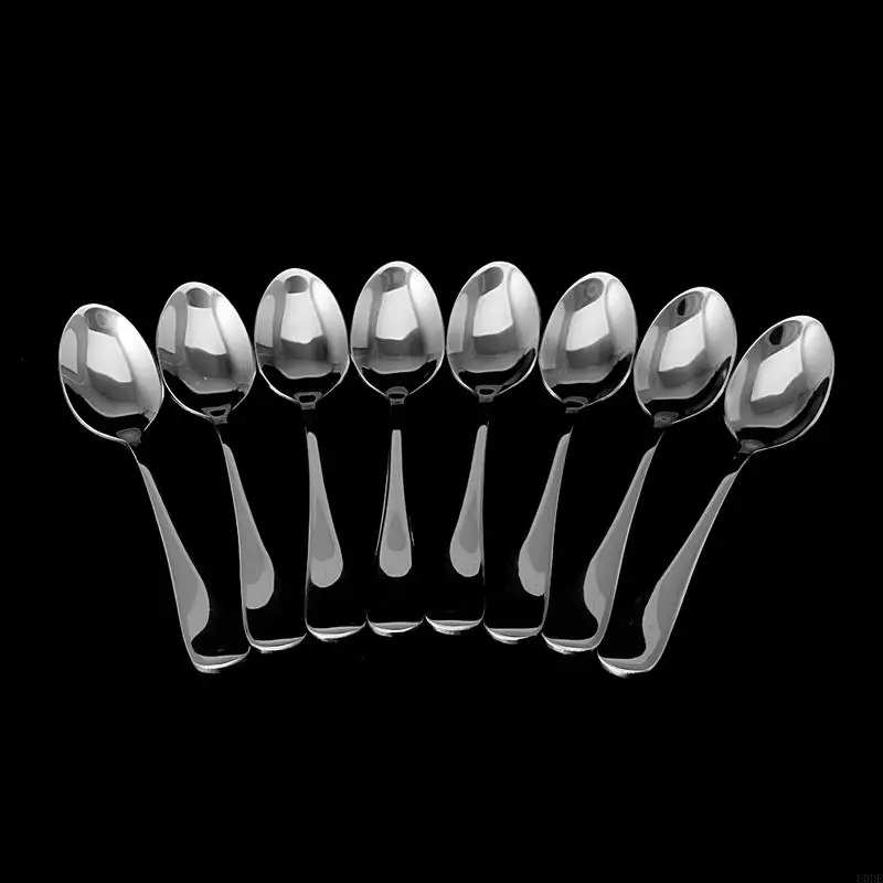 U0DE Stainless Steel Coffee Spoon 8 Pcs Baking Drinking Making Accessories