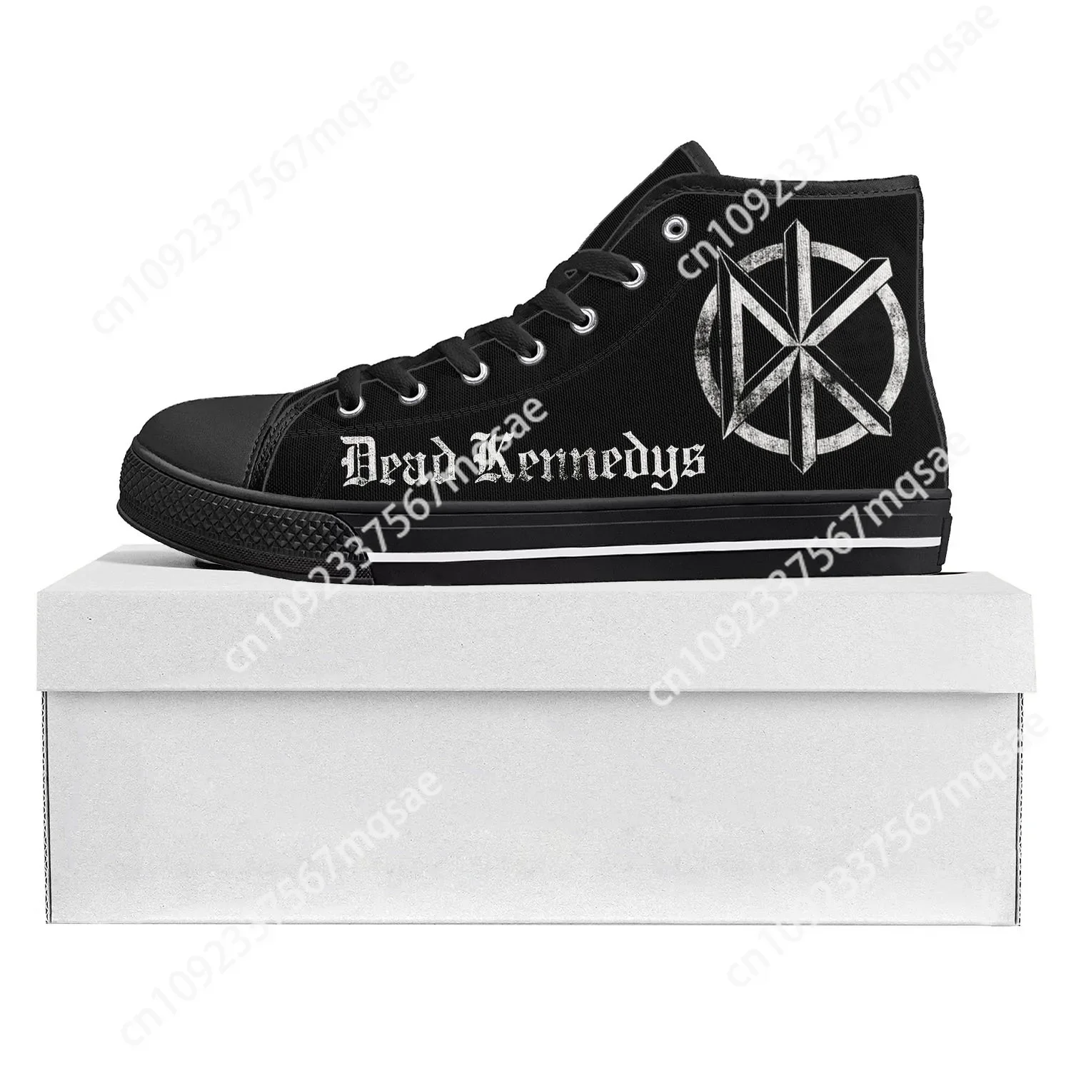 

Dead Rock Band Kennedys High Top High Quality Sneakers Mens Womens Teenager Canvas Sneaker Casual Couple Shoes Custom Shoe Black