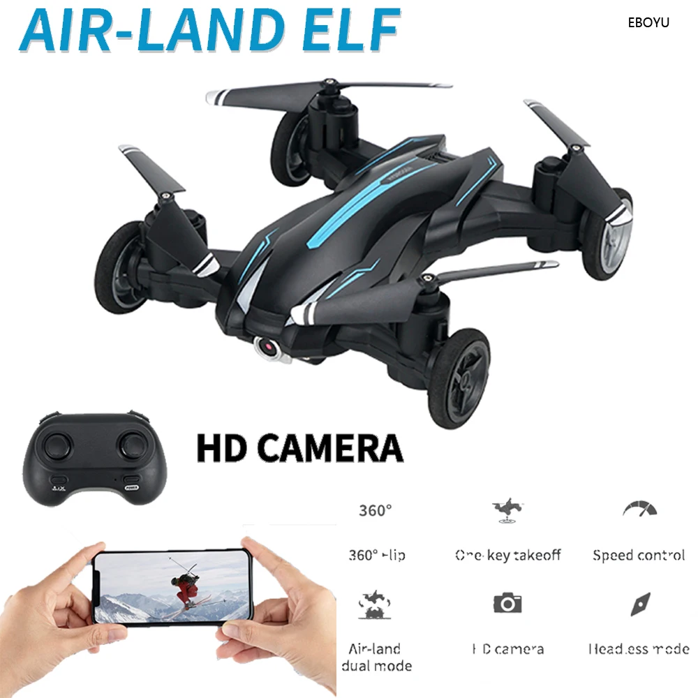 JJRC H103W RC Drone 2 in 1 Air-Land Flying Car with WiFi FPV 8K HD Camera RC Quadcopter Drone Altitude Hold One-key Return RTF